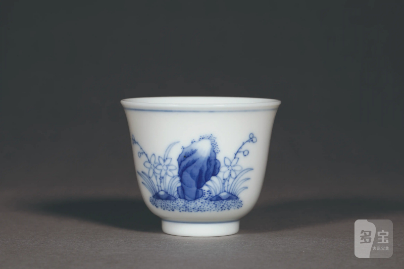 清光绪 青花花神茶圆 - 图1